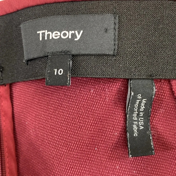 Theory Navalane Neoteric Skinny Pants Womens Size 10 Red Stretchy Ankle Length - Picture 10 of 13